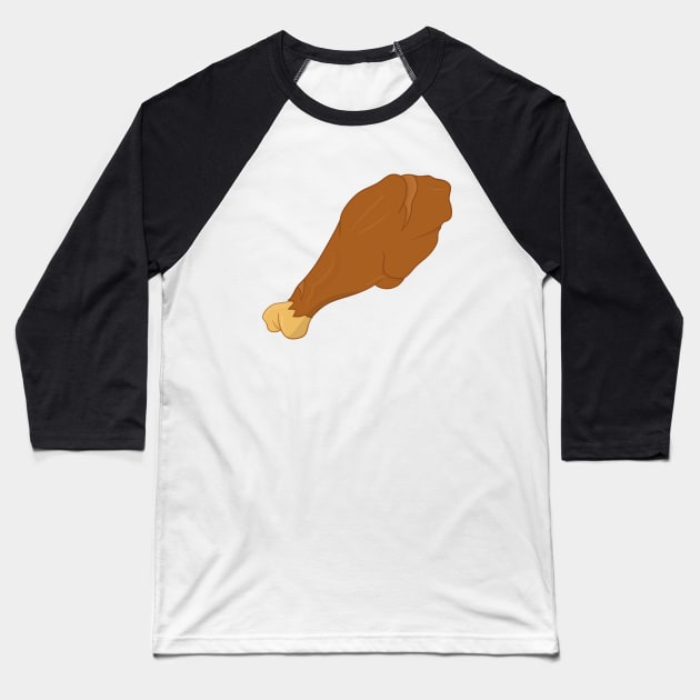 Turkey Leg Baseball T-Shirt by ShutterStudios